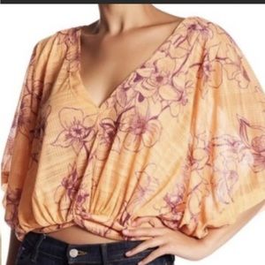 Free People One Dance Top in Coral. size medium
